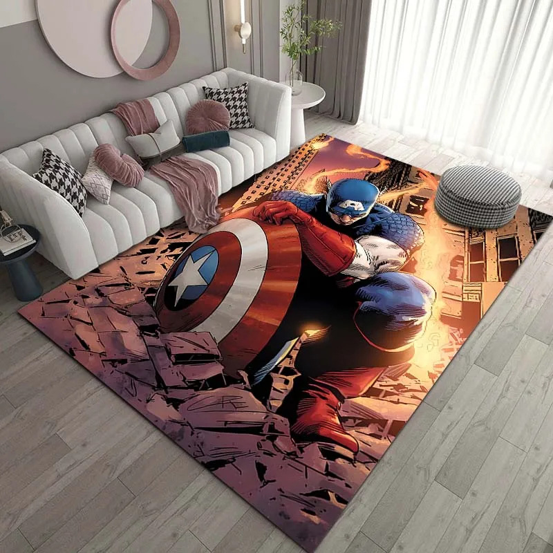 Captain America Rug Captain America Carpet Living Room Rug Indoor Rugs
