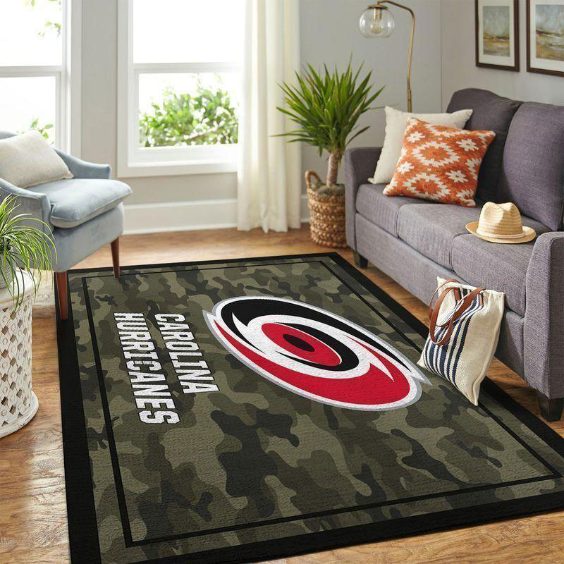 Carolina Hurricanes Area Rug NHL Area Rug Bathroom Rug Outdoor Rug Rectangle Carpet