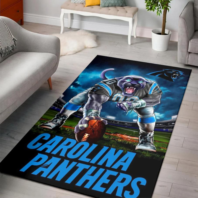 Carolina Panthers Area Rug NFL Area Rug Living Room Rug Outdoor Rug Rectangle Carpet