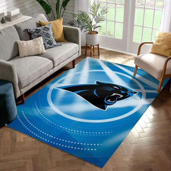 Carolina Panthers Area Rug NFL Area Rug Bedroom Area Rug Indoor Outdoor Rugs Rectangle Carpet