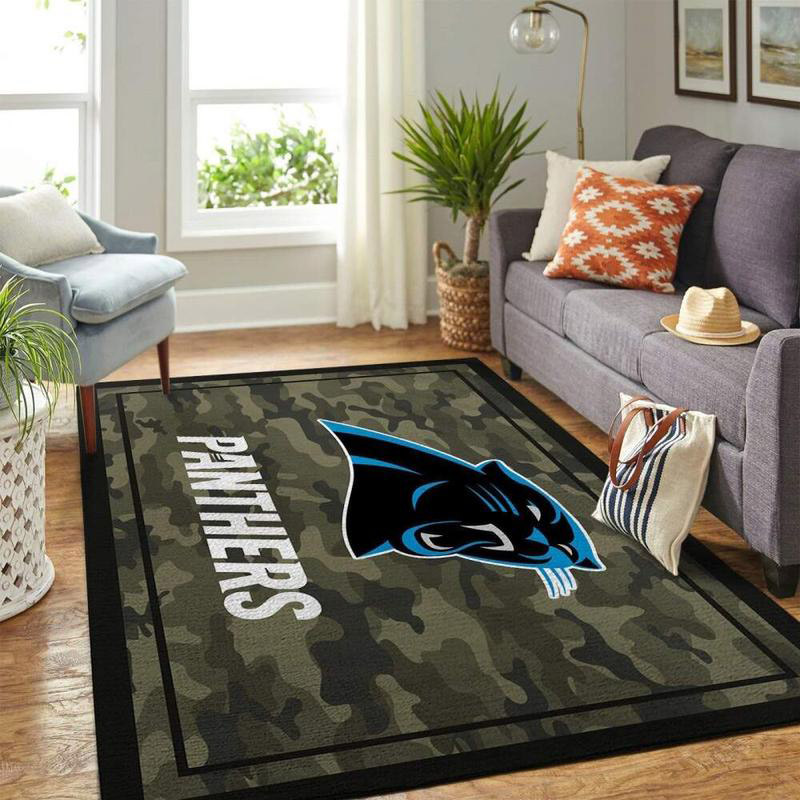 Carolina Panthers Area Rug NFL Area Rug Dining Room Rugs Outdoor Rugs Rectangle Carpet