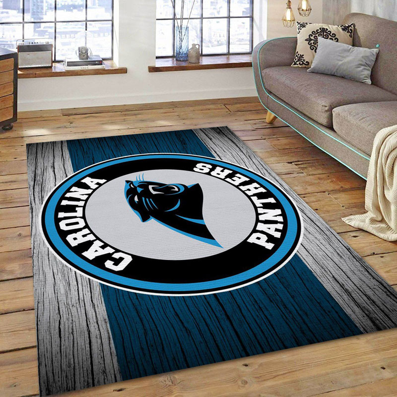 Carolina Panthers Rug NFL Area Rug Living Room Rug Indoor Outdoor Rugs Rectangle Carpet