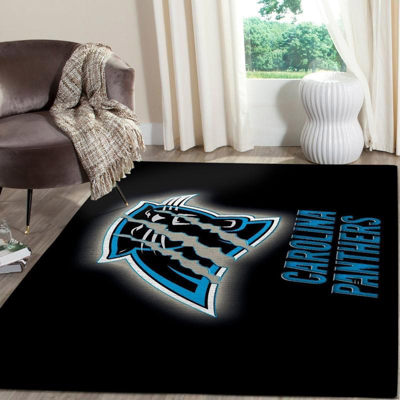 Carolina Panthers Area Rug NFL Area Rug Dining Room Rug Outdoor Rug Rectangle Carpet