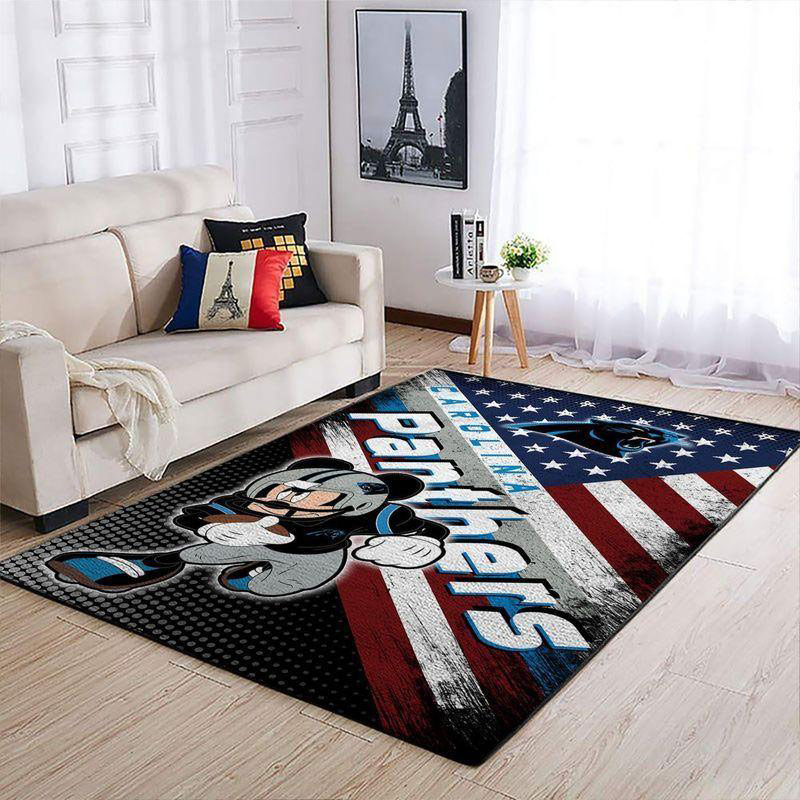 Carolina Panthers Area Rug NFL Area Rug Living Room Area Rug Indoor Rug Rectangle Carpet
