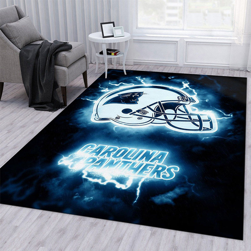Carolina Panthers Area Rug NFL Area Rug Bedroom Area Rug Indoor Rug Rectangle Carpet