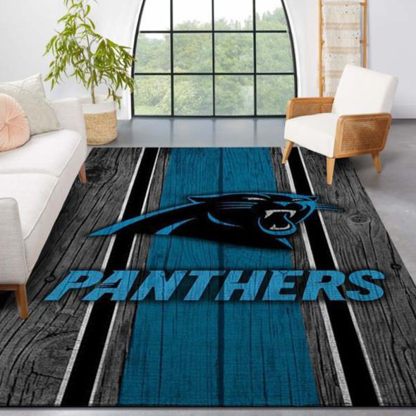 Carolina Panthers Area Rug NFL Area Rug Dining Room Rugs Indoor Outdoor Rug Rectangle Carpet