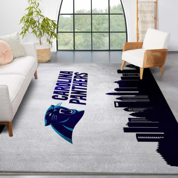 Carolina Panthers Rug NFL Area Rug Dining Room Rug Indoor Outdoor Rug Rectangle Carpet
