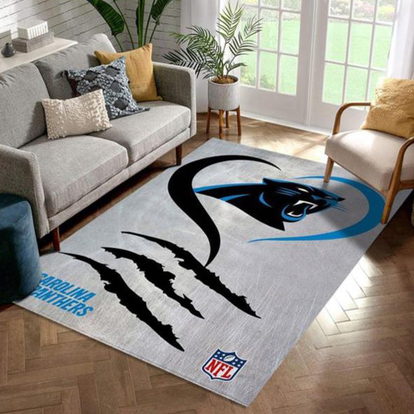 Carolina Panthers Area Rug NFL Area Rug Bedroom Rug Outdoor Rugs Rectangle Carpet