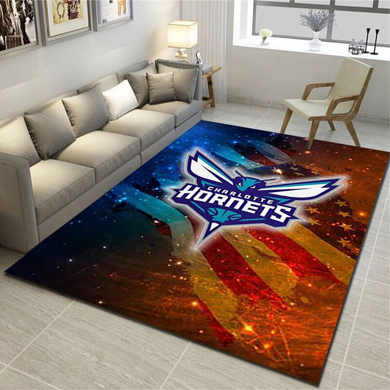 Charlotte Hornets Area Rug NBA Area Rug Living Room Rug Outdoor Rug Rectangle Carpet