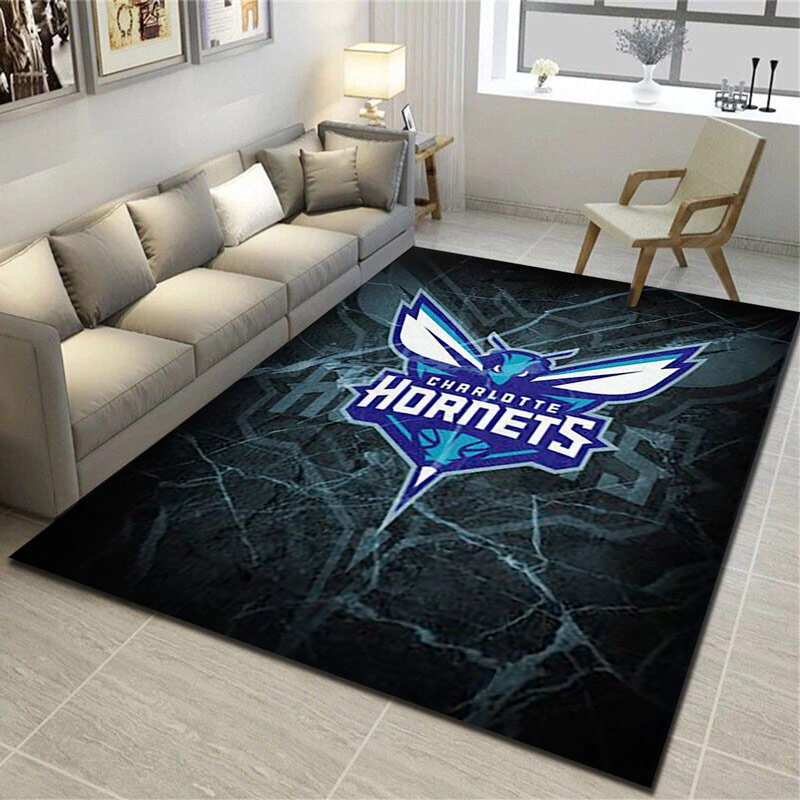 Charlotte Hornets Rug NBA Area Rug Bathroom Rugs Outdoor Rugs Rectangle Carpet