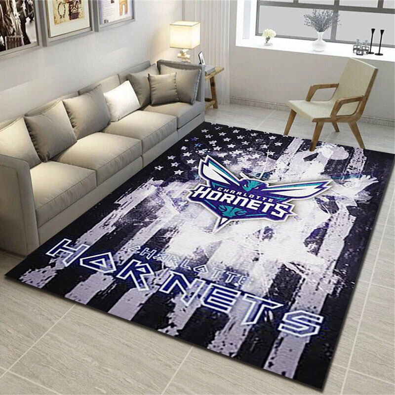 Charlotte Hornets Area Rug NBA Area Rug Living Room Area Rug Outdoor Rug Rectangle Carpet