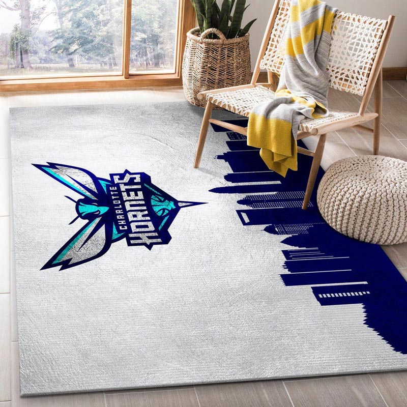 Charlotte Hornets Rug NBA Area Rug Bathroom Rugs Outdoor Rugs Rectangle Carpet