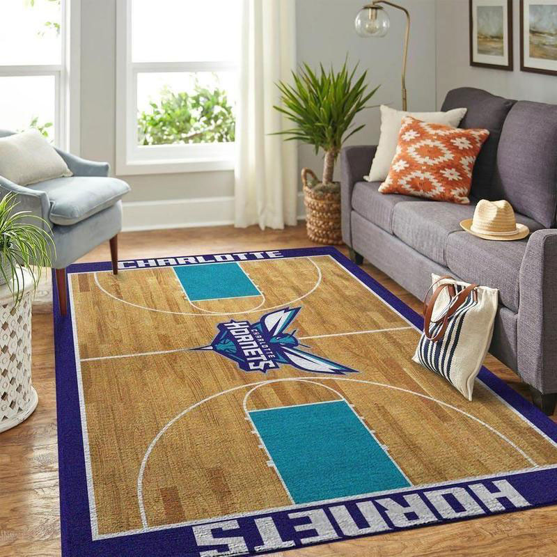 Charlotte Hornets Area Rug NBA Area Rug Bedroom Area Rug Indoor Outdoor Rug Rectangle Carpet