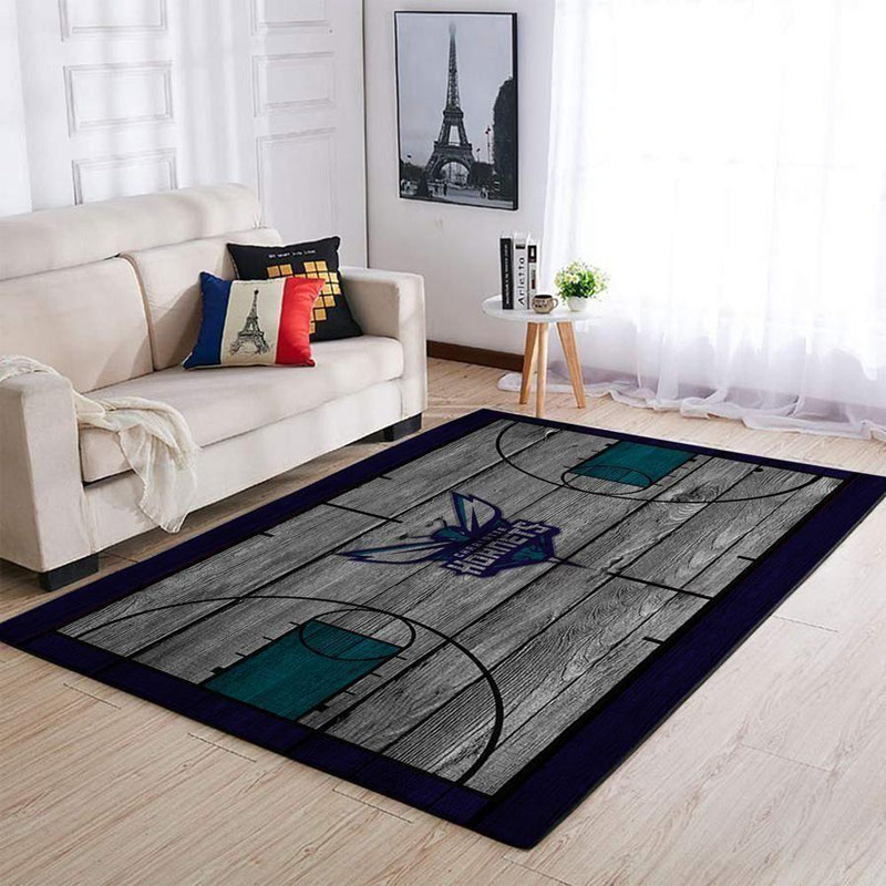 Charlotte Hornets Rug NBA Area Rug Bathroom Rugs Indoor Rugs Rectangle Carpet