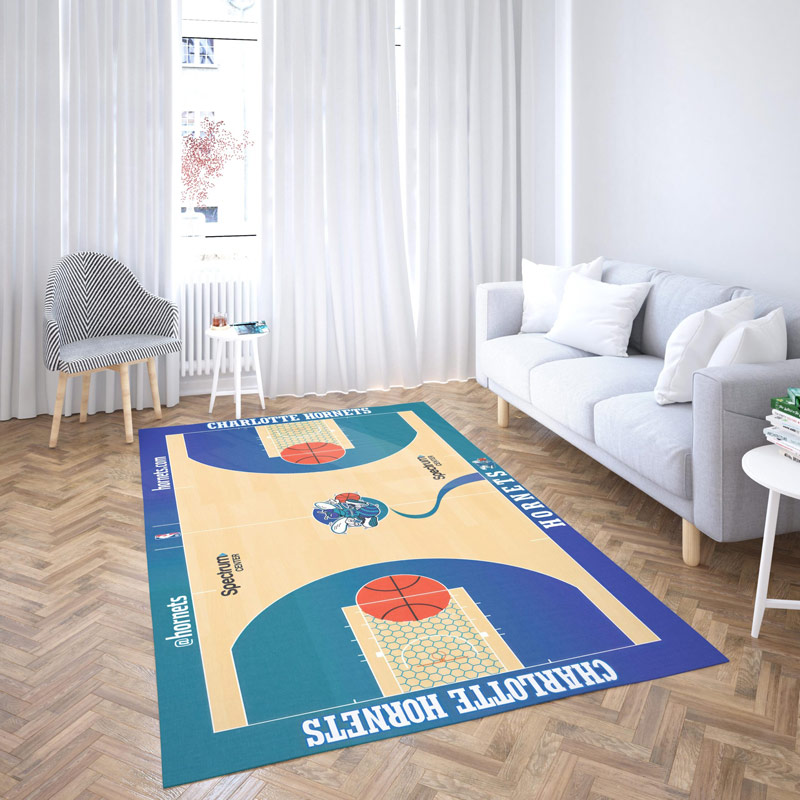 Charlotte Hornets Area Rug NBA Area Rug Living Room Rug Outdoor Rugs Rectangle Carpet