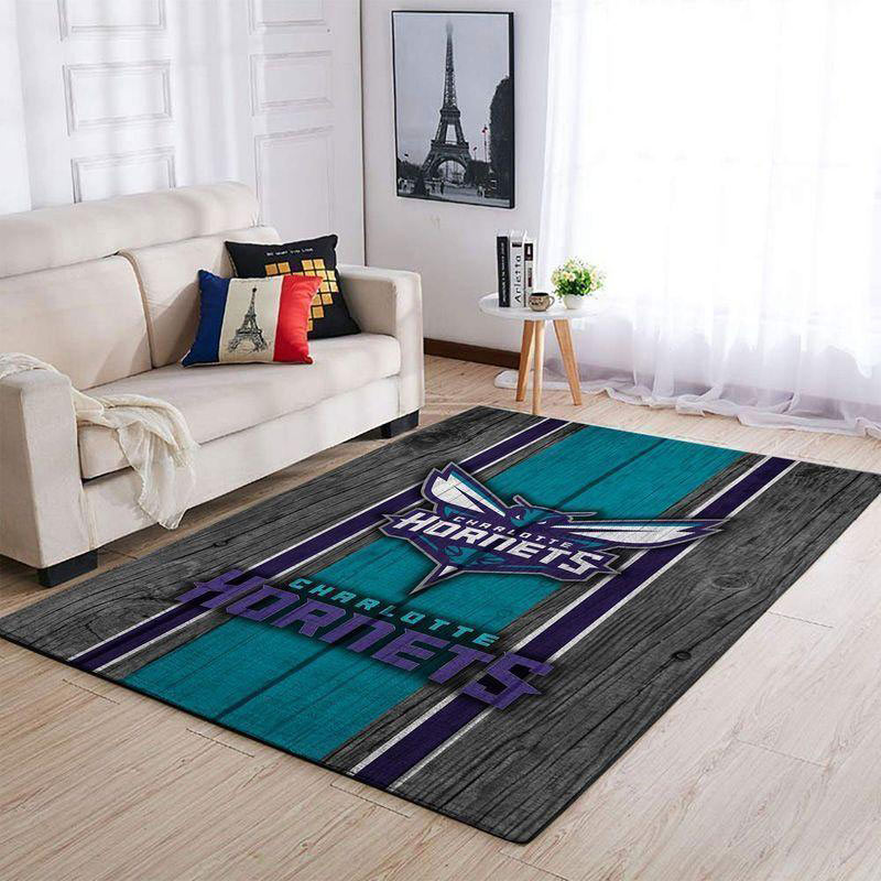 Charlotte Hornets Rug NBA Area Rug Bathroom Rug Outdoor Rug Rectangle Carpet