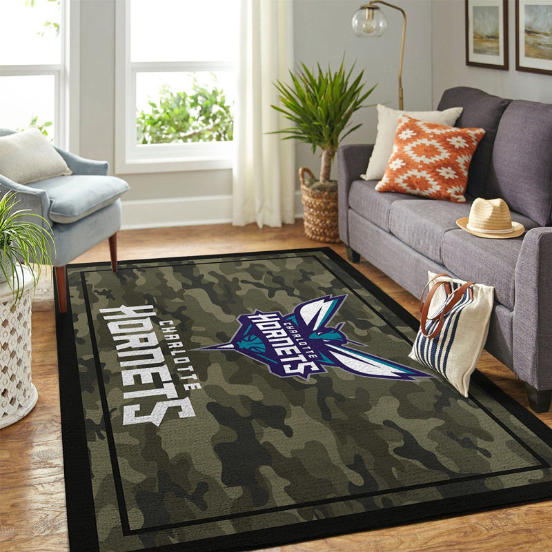 Charlotte Hornets Area Rug NBA Area Rug Bedroom Area Rug Indoor Rugs Rectangle Carpet