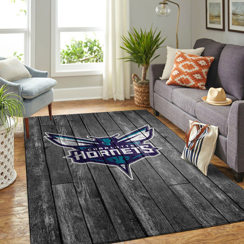 Charlotte Hornets Area Rug NBA Area Rug Kitchen Rug Outdoor Rugs Rectangle Carpet