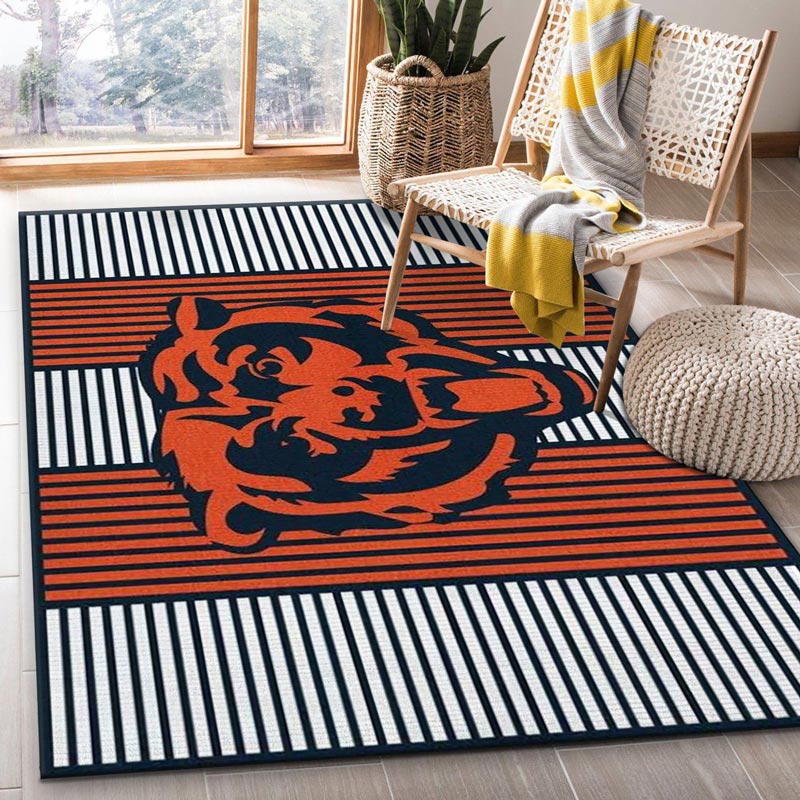 Chicago Bears Rug NFL Area Rug Dining Room Rug Indoor Rugs Rectangle Carpet