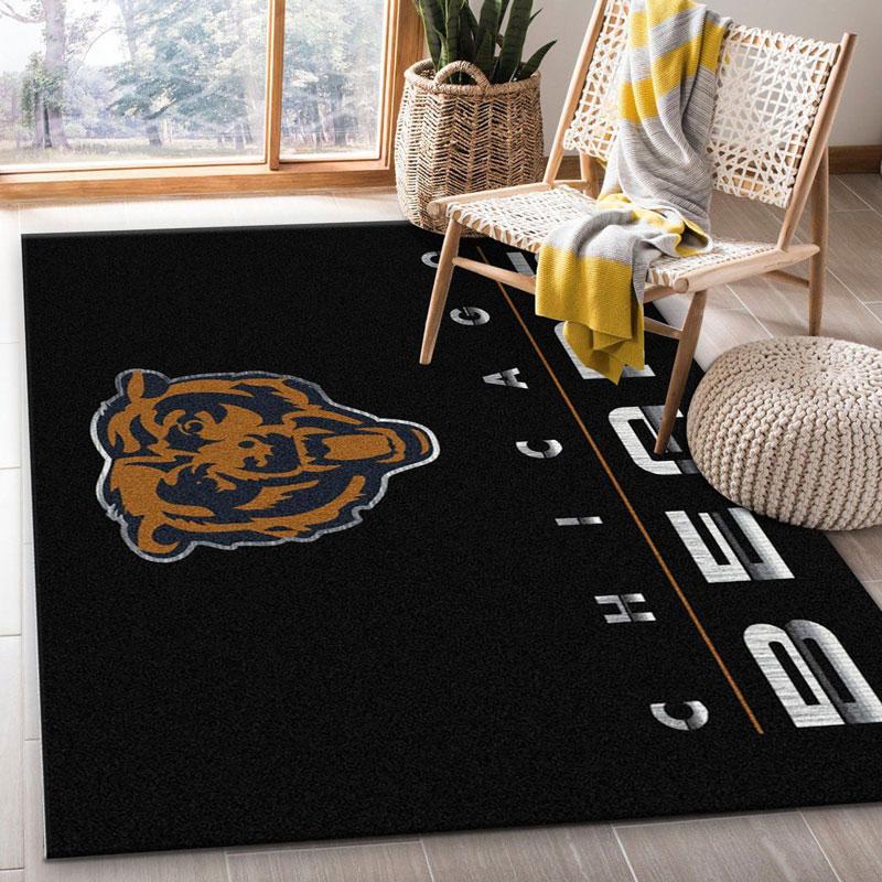 Chicago Bears Area Rug NFL Area Rug Bedroom Area Rug Indoor Outdoor Rug Rectangle Carpet