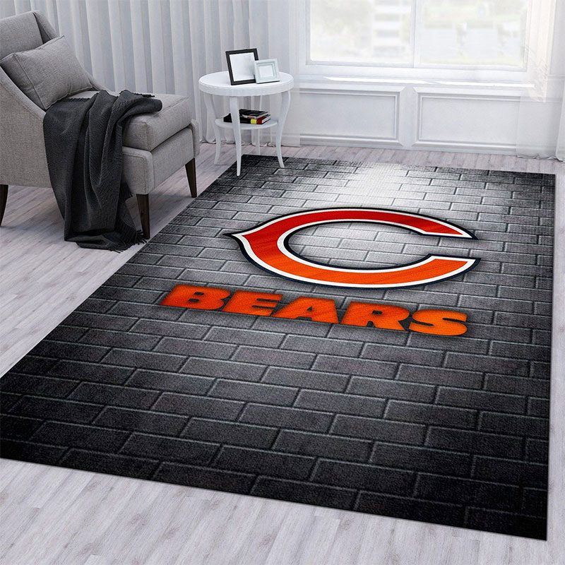 Chicago Bears Area Rug NFL Area Rug Living Room Area Rug Outdoor Rug Rectangle Carpet