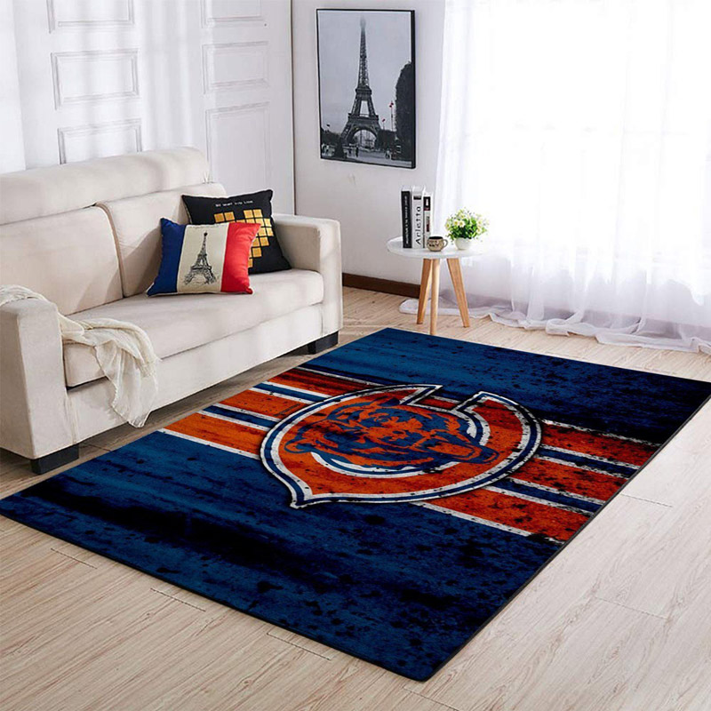 Chicago Bears Rug NFL Area Rug Bedroom Area Rug Indoor Outdoor Rugs Rectangle Carpet