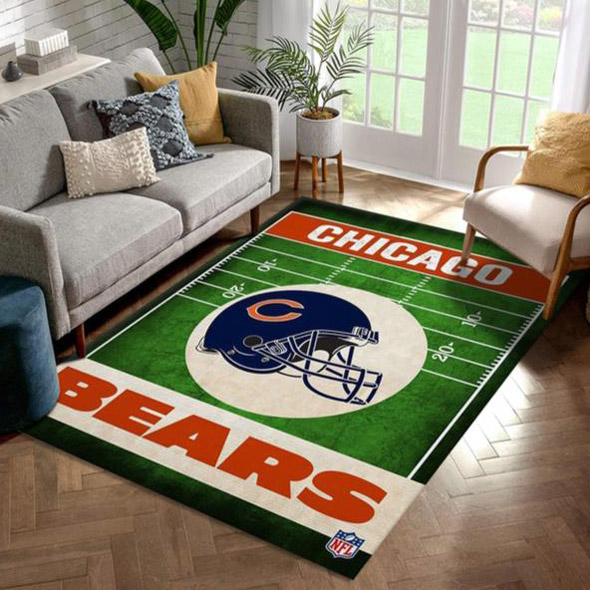 Chicago Bears Area Rug NFL Area Rug Bathroom Rug Outdoor Rugs Rectangle Carpet