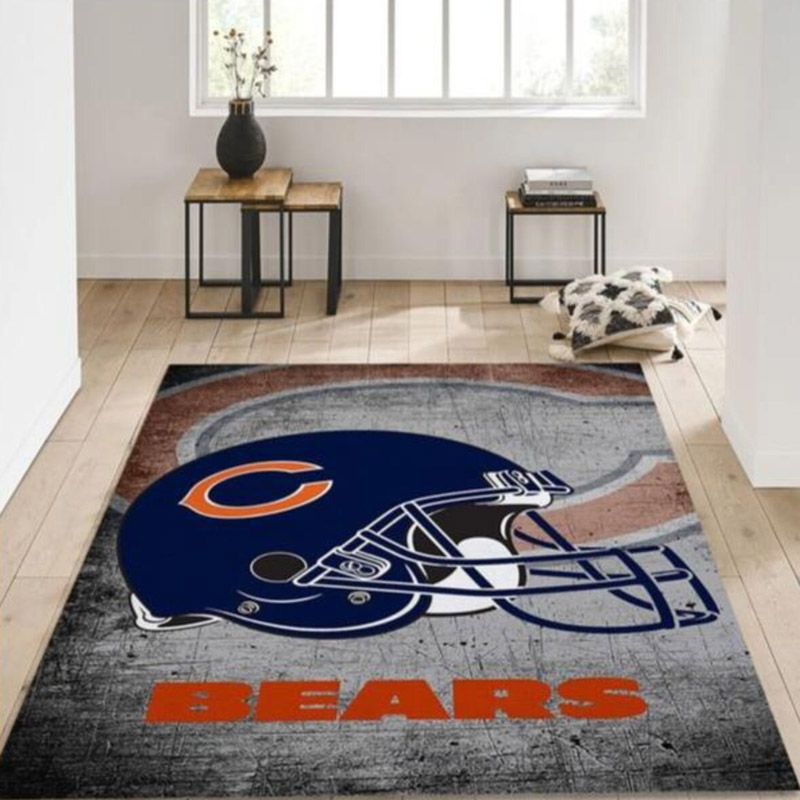 Chicago Bears Rug NFL Area Rug Living Room Rug Indoor Outdoor Rugs Rectangle Carpet