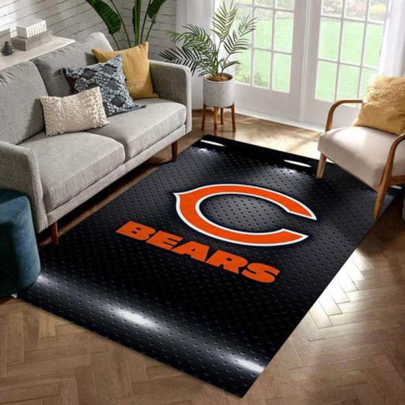 Chicago Bears Rug NFL Area Rug Dining Room Rug Indoor Outdoor Rug Rectangle Carpet