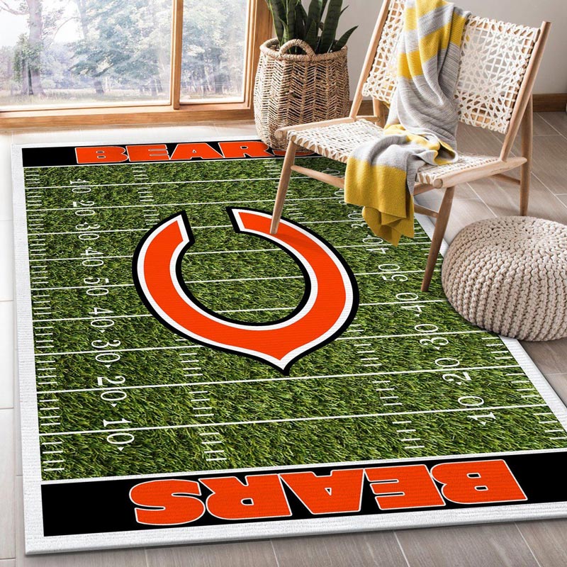 Chicago Bears Rug NFL Area Rug Bathroom Rug Outdoor Rugs Rectangle Carpet