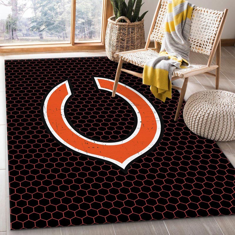 Chicago Bears Area Rug NFL Area Rug Bathroom Rug Indoor Outdoor Rugs Rectangle Carpet