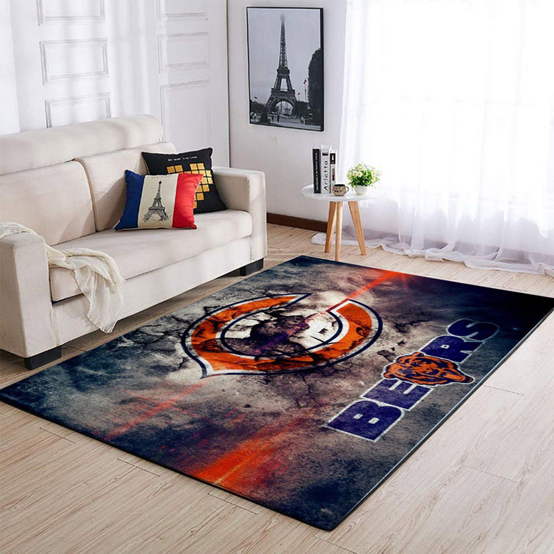 Chicago Bears Rug NFL Area Rug Dining Room Rug Outdoor Rugs Rectangle Carpet