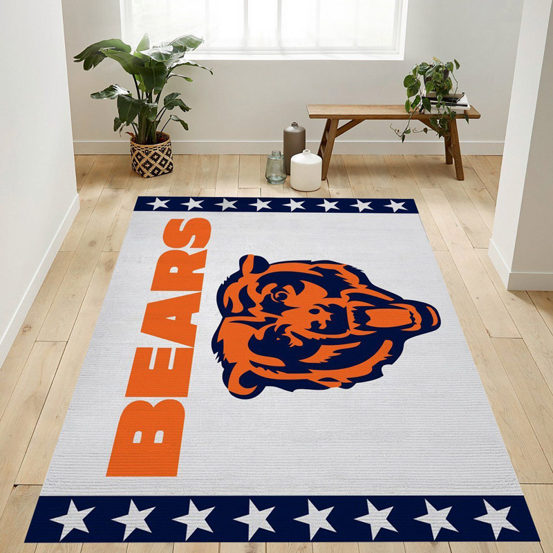 Chicago Bears Area Rug NFL Area Rug Kitchen Rug Indoor Outdoor Rug Rectangle Carpet