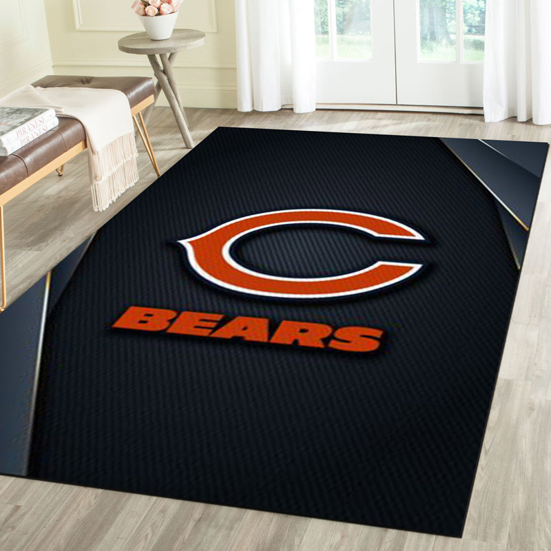 Chicago Bears Area Rug NFL Area Rug Bedroom Area Rug Outdoor Rug Rectangle Carpet