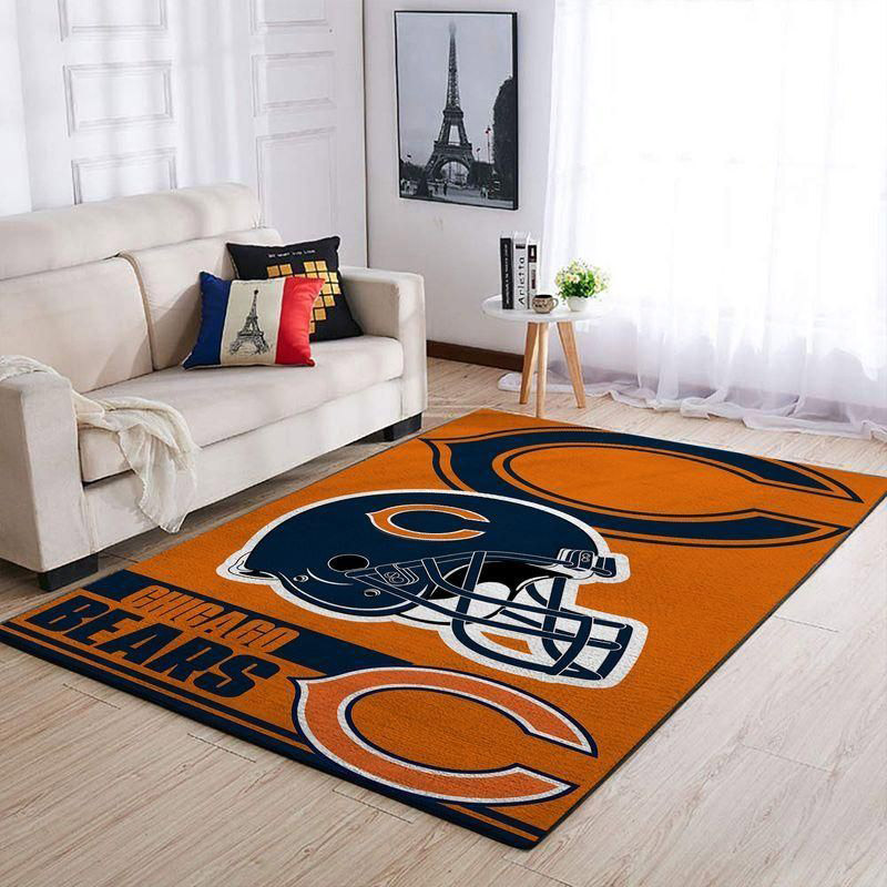 Chicago Bears Rug NFL Area Rug Kitchen Rug Outdoor Rugs Rectangle Carpet