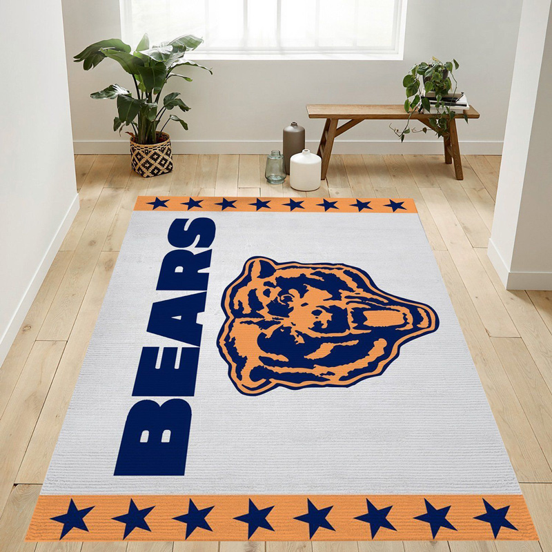 Chicago Bears Area Rug NFL Area Rug Bedroom Area Rug Outdoor Rug Rectangle Carpet