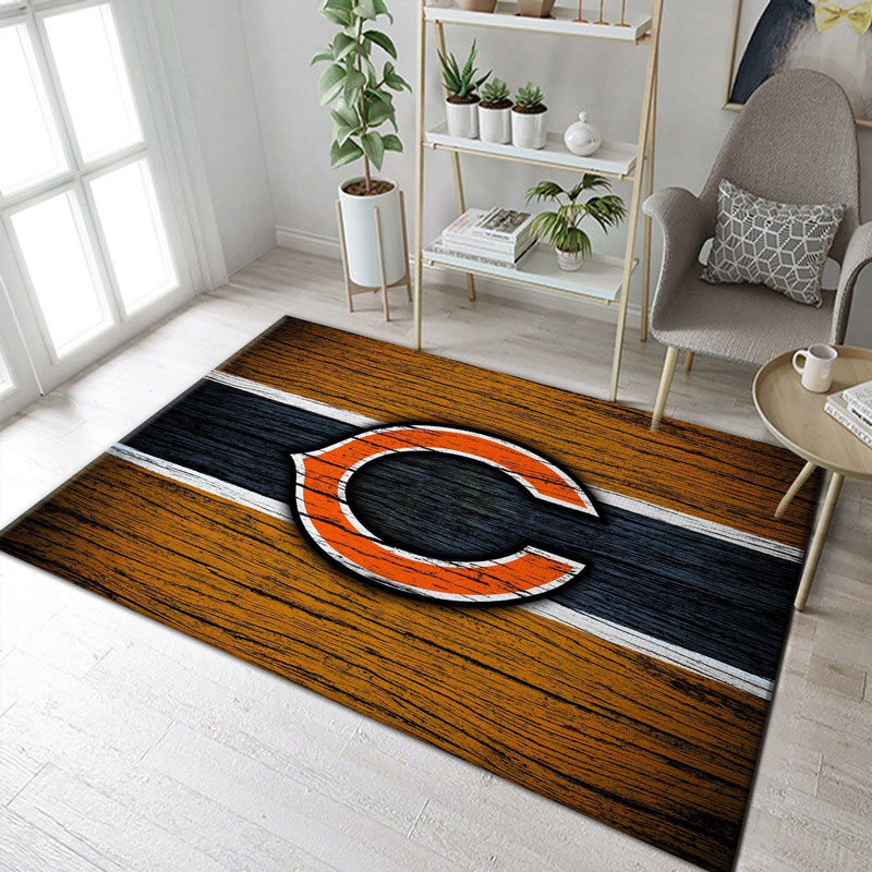 Chicago Bears Area Rug NFL Area Rug Living Room Rug Indoor Rugs Rectangle Carpet