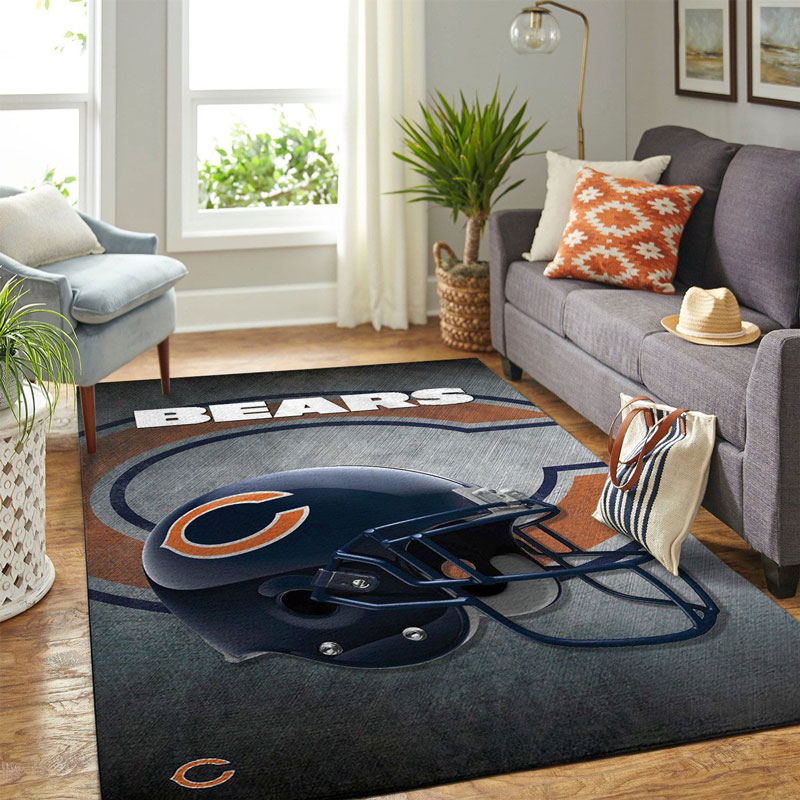 Chicago Bears Area Rug NFL Area Rug Bedroom Area Rug Indoor Outdoor Rug Rectangle Carpet