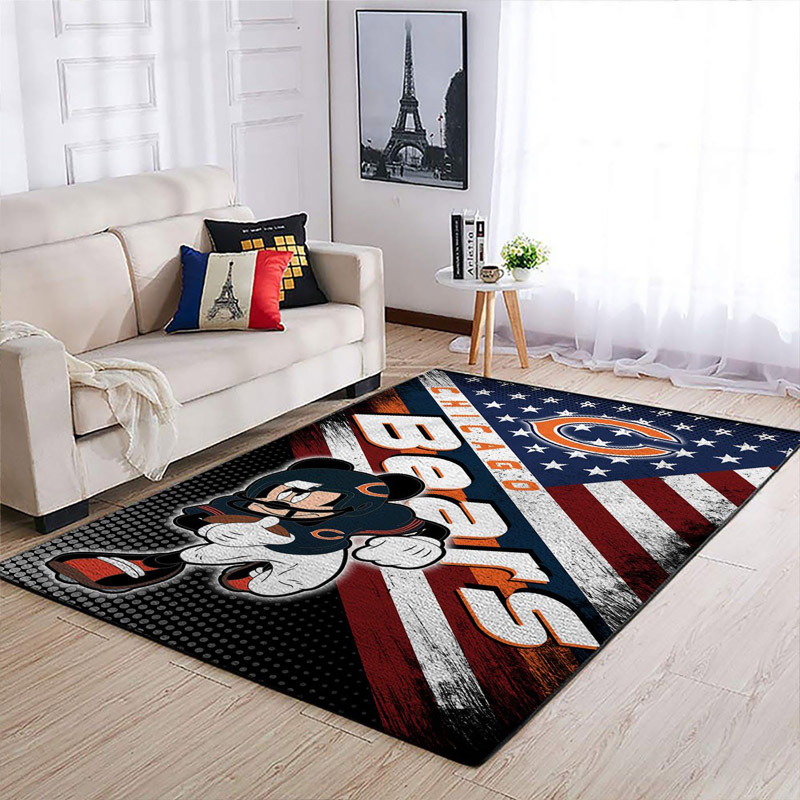 Chicago Bears Area Rug NFL Area Rug Bedroom Area Rug Indoor Outdoor Rugs Rectangle Carpet