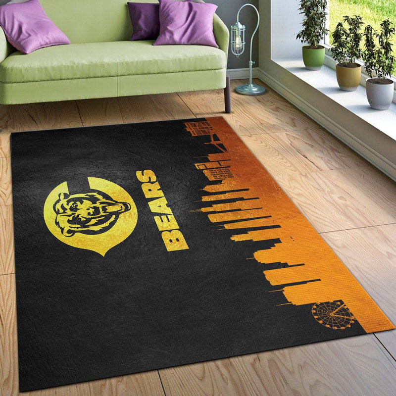 Chicago Bears Rug NFL Area Rug Bedroom Area Rug Outdoor Rug Rectangle Carpet