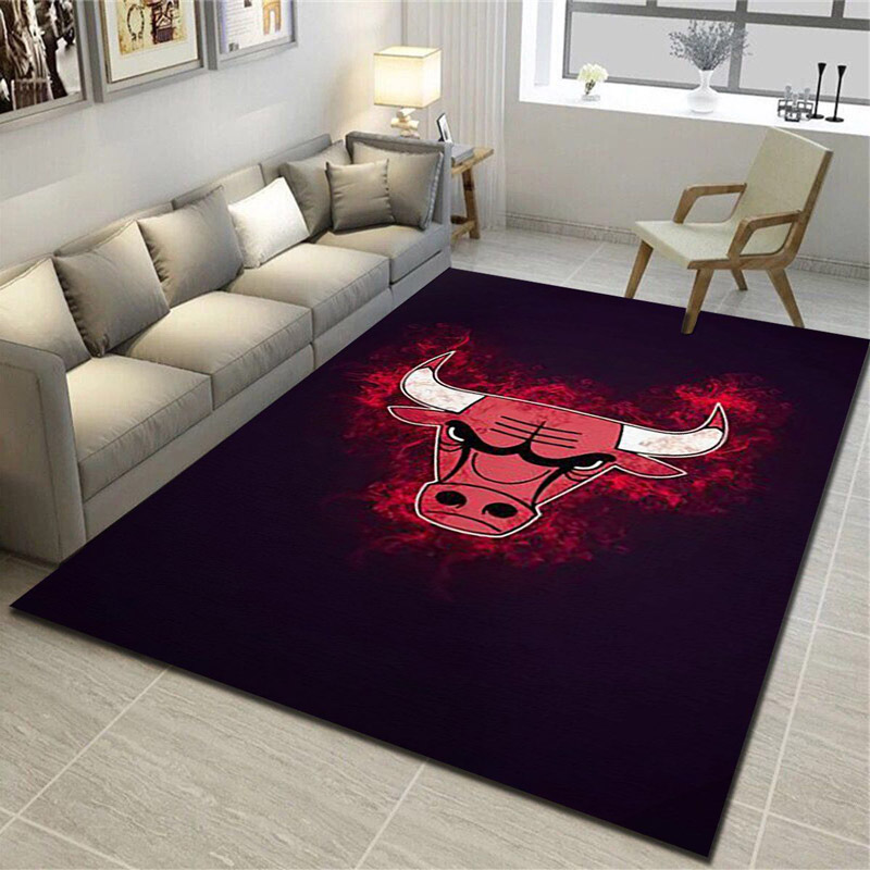 Chicago Bulls Rug NBA Area Rug Living Room Area Rug Outdoor Rugs Rectangle Carpet