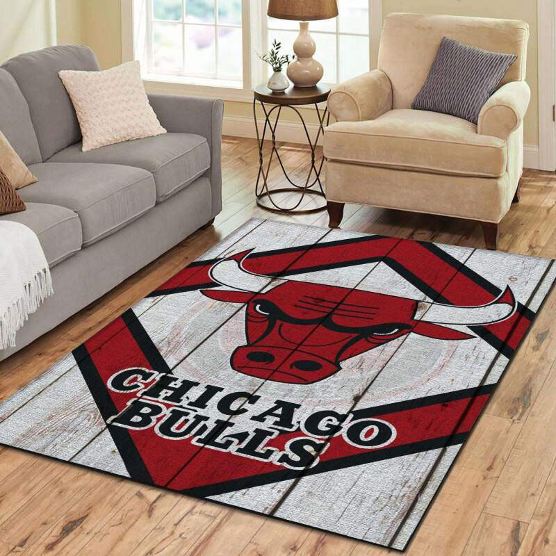 Chicago Bulls Rug NBA Area Rug Living Room Rug Outdoor Rugs Rectangle Carpet