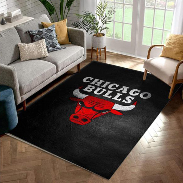 Chicago Bulls Rug NBA Area Rug Bedroom Rug Indoor Outdoor Rugs Rectangle Carpet