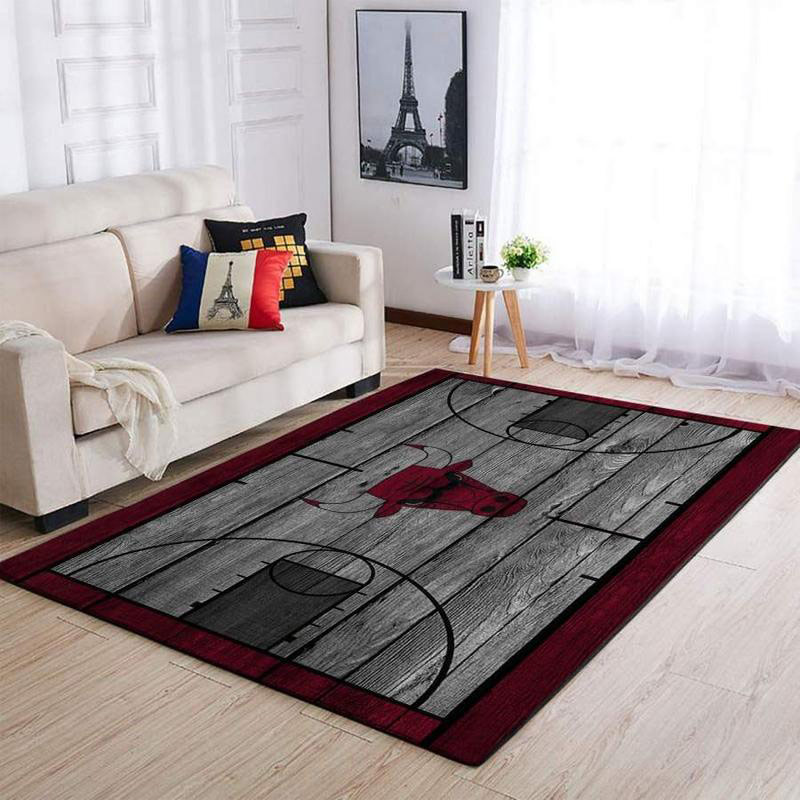 Chicago Bulls Area Rug NBA Area Rug Living Room Rug Outdoor Rugs Rectangle Carpet