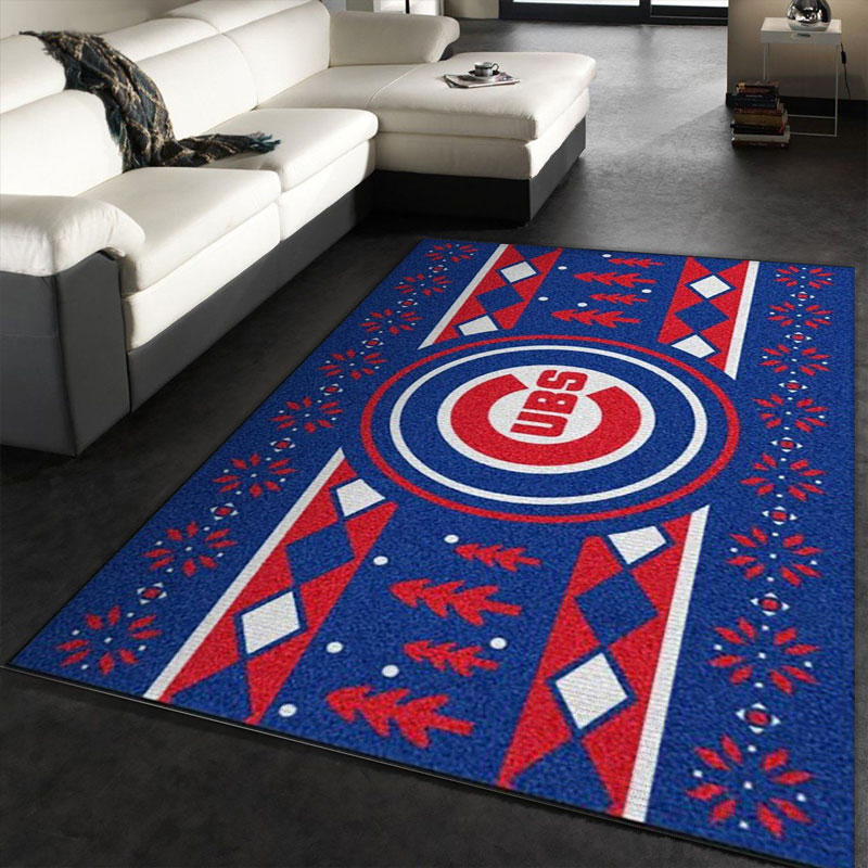 Chicago Cubs Rug MLB Area Rug Dining Room Rugs Outdoor Rugs Rectangle Carpet