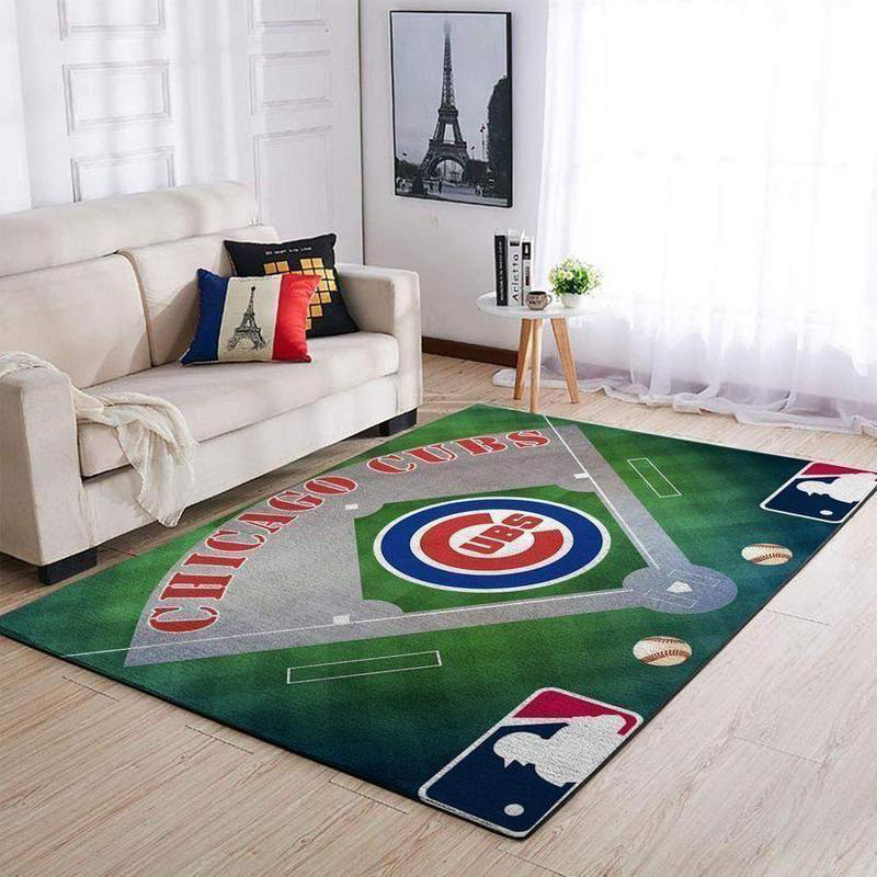 Chicago Cubs Rug MLB Area Rug Dining Room Rug Indoor Rugs Rectangle Carpet