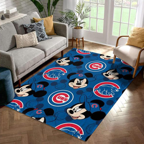Chicago Cubs Area Rug MLB Area Rug Living Room Area Rug Indoor Rugs Rectangle Carpet