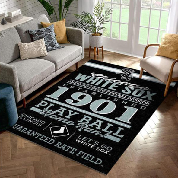 Chicago White Sox Rug MLB Area Rug Bedroom Area Rug Outdoor Rugs Rectangle Carpet