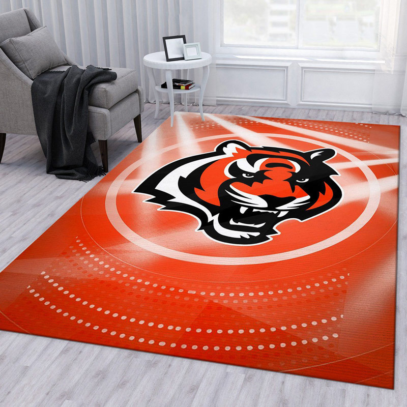 Cincinnati Bengals Rug NFL Area Rug Bathroom Rug Outdoor Rug Rectangle Carpet