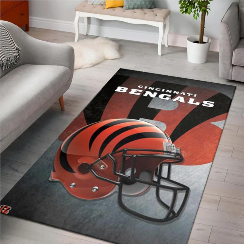 Cincinnati Bengals Rug NFL Area Rug Bedroom Area Rug Outdoor Rugs Rectangle Carpet